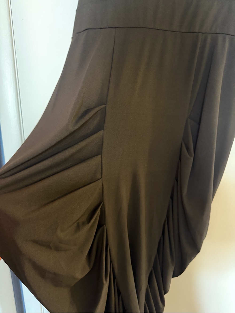 Moda International Black Asymmetrical Draped Sleeveless Dress - Picture 3 of 6